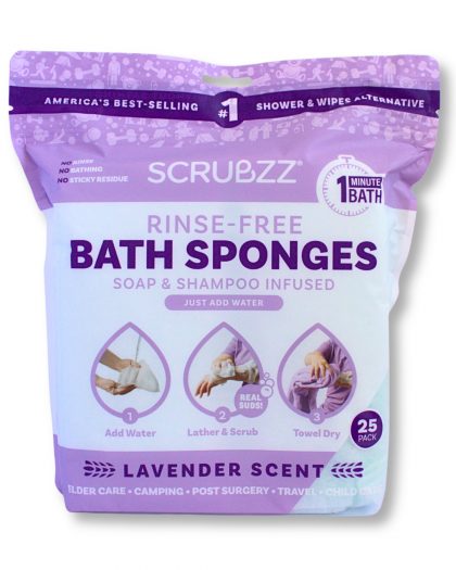 Scrubzz – Esponjas de Baño sin Enjuague aroma a Lavanda